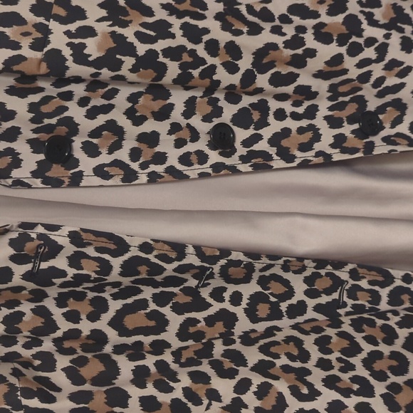 Kate Spade New York leopard print pea coat rain jacket Sz. M xlnt condition - Picture 5 of 11